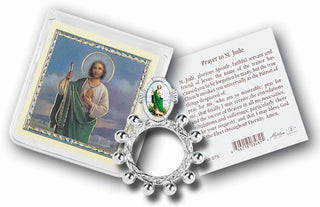 St. Jude Rosary Ring And Prayer Card 10-Pack