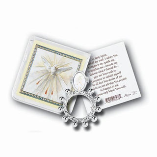 Holy Spirit Rosary Ring andPrayer Card 10-Pack