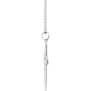 Sterling Silver Cross 18" Necklace  