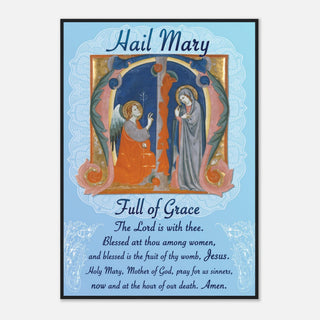 Hail Mary Prayer Framed Print - view 6