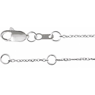 14K White Engravable Skinny Bar 6 1/2-7 1/2" Bracelet