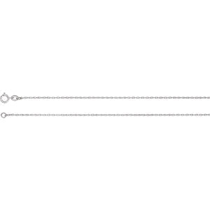 24-inch Rope Chain with Spring Ring - 14K White Gold