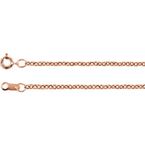 20-inch Cable Chain with Spring Ring - 14K Rose