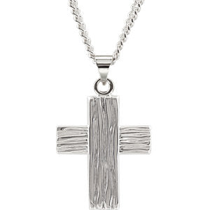 Sterling Silver 18x18 MM The Rugged Cross Pendant