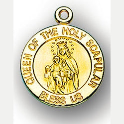 3/4-inch 14K Gold Round Saint Christopher Medal