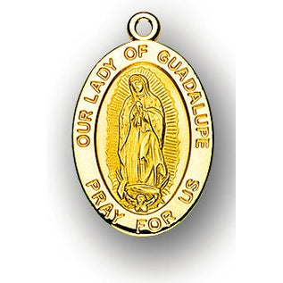 3/4-inch 14K Gold Round Saint Michael Medal