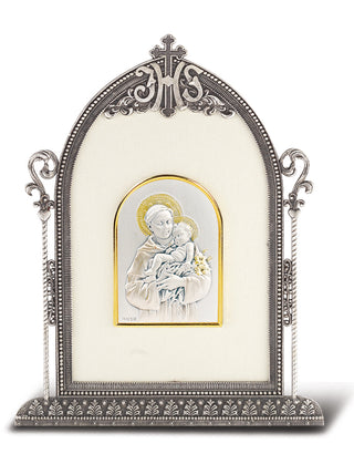 14K Gold Round Saint Francis Medal