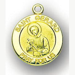 7/8-inch 14K Gold Round Saint Peter Medal