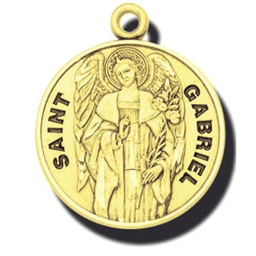 7/8-inch 14K Gold Round Saint Helen Medal
