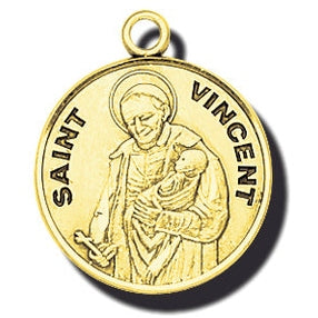 7/8-inch 14K Gold Round Saint Susan Medal