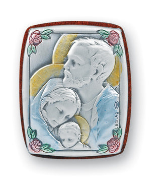 Antique Pewter Frame | Sterling Silver Holy Family