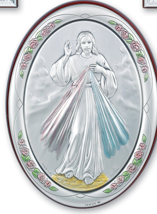 Antique Pewter Frame | Sterling Silver Holy Family