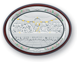 3-inch by 2-inch Sterling Silver Last Supper Plaque