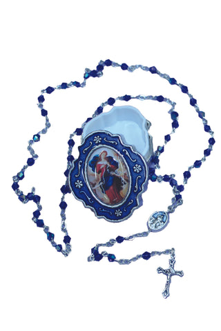 Our Lady Undoer of Knots Rosary and Box 13.5"
