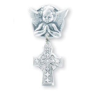 Sterling Silver Baby Celtic Cross Pin - SALE