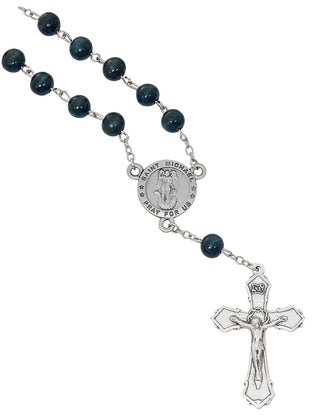 Blue Wood St. Michael Bracelet