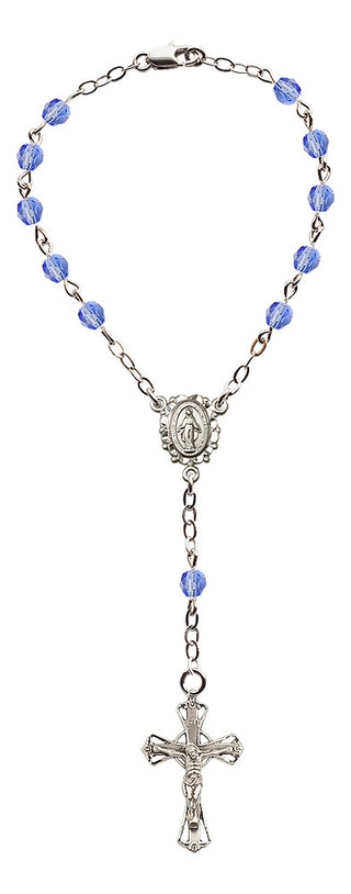 Silver-Plated 6mm Miraculous Auto Rosary