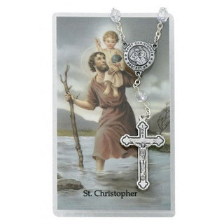 St. Christopher Auto Rosary/Prayer Card Set