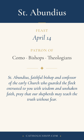 St. Abundius Holy Cards