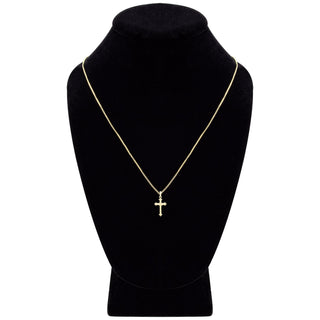CZ Cross Cubic Zirconia Pendant With Necklace Set 14K Gold Filled