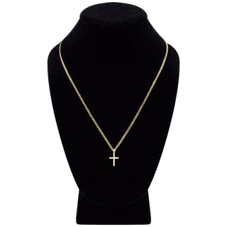 Elegant Cross Cubic Zirconia Pendant With Necklace Set 14K Gold Filled