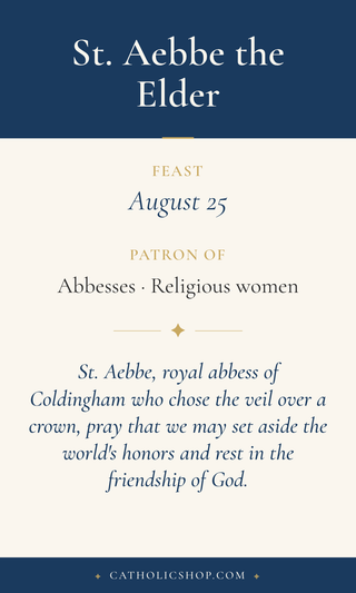 St. Aebbe the Elder Holy Cards