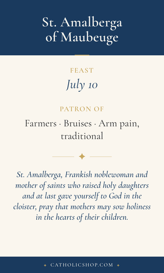 St. Amalberga of Maubeuge Holy Cards