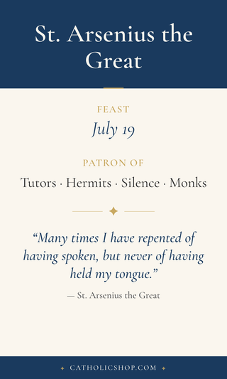 St. Arsenius the Great Holy Cards