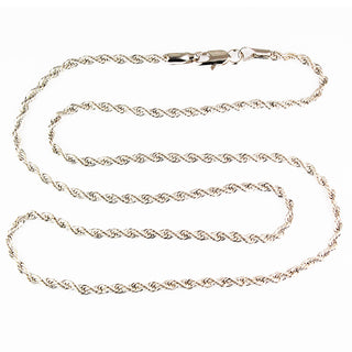 18-inch Figaro Rhodium Chain
