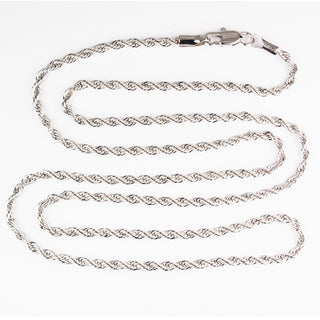 18-inch Figaro Rhodium Chain