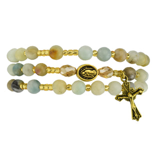Gold-plated Amazonite Guadalupe Bracelet
