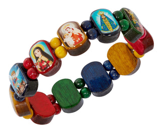 Brown Wood Saint Bracelet