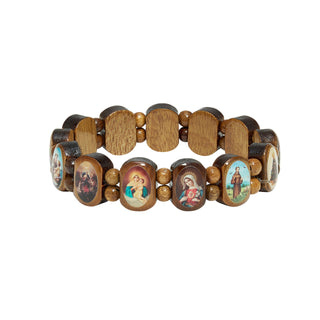 Black Wood Saint Bracelet