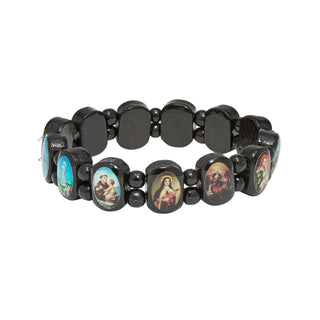 Brown Wood Saint Bracelet