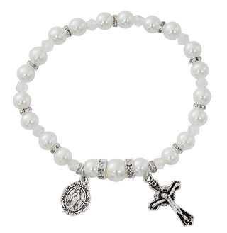 Crysta Stretch Rosary Bracelet