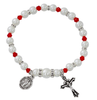 Ruby Stretch Rosary Bracelet