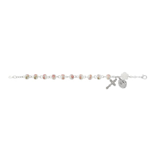 Pink Flower Ceramic Stretch Br