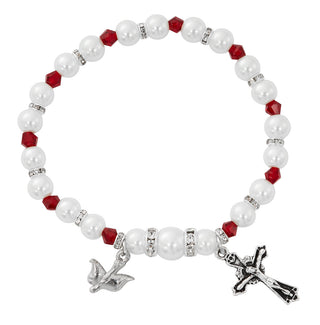 Garnet Stretch Rosary Bracelet