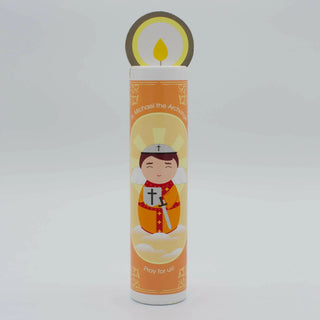 St. Michael Wooden Prayer Candle