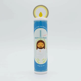 Jesus Christ, the Risen Lord (Eternal Rest prayer for the deceased) Wooden Prayer Candle
