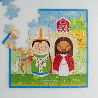 St. Martin of Tours and Jesus Mini Puzzle