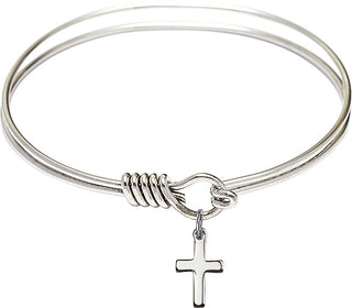 Bangle Bracelet with a Cross charm.