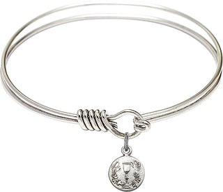 Bangle Bracelet with a Communion Chalice charm.