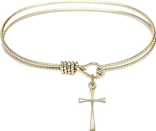 Bangle Bracelet with a Maltese Cross charm.