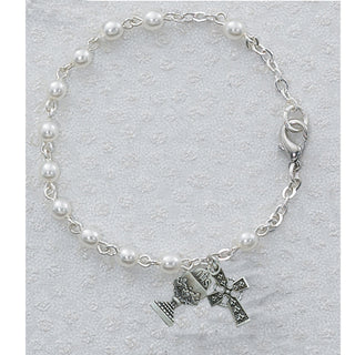Sterling Silver 3MM 6 1/2" Pearl Irish Bracelet