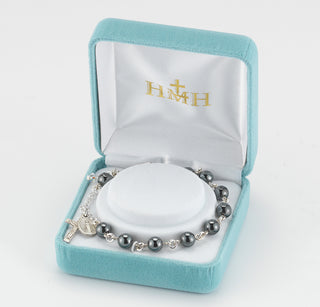 Frosted Round Sterling Silver Bracelet