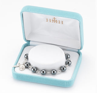 Genuine Round Hematite Rosary Bracelet