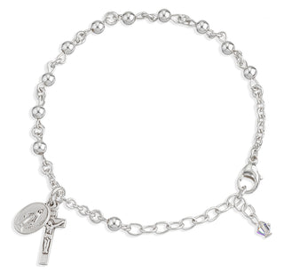 High Polished Round Sterling Silver Bracelet