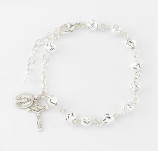 Sterling Silver Rosary Bracelet