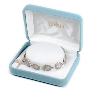 10mm Sterling Saint Benedict Rosary Bracelet